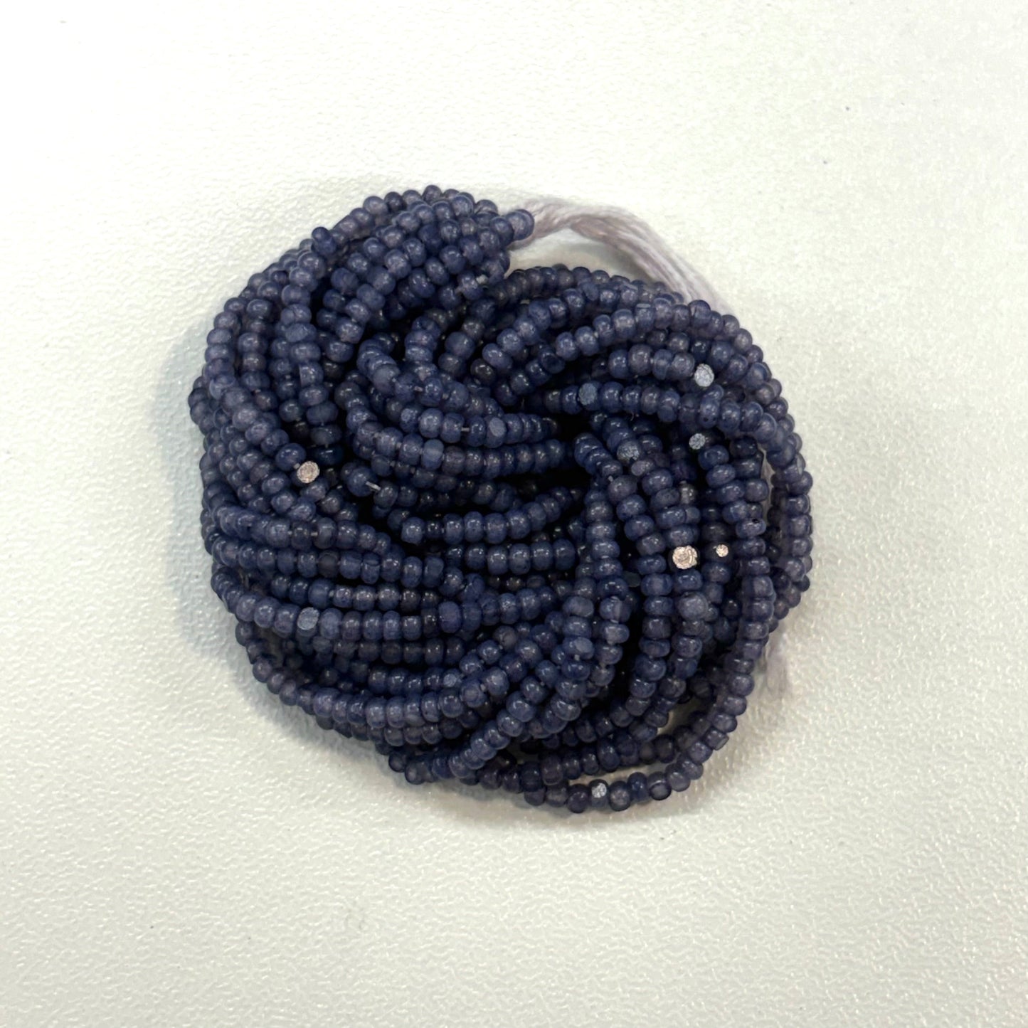 11/0 Charlotte Cut Seed Bead - Dark Denim Blue Opal  10g India Sheen Charlotte Cut Seedbeads