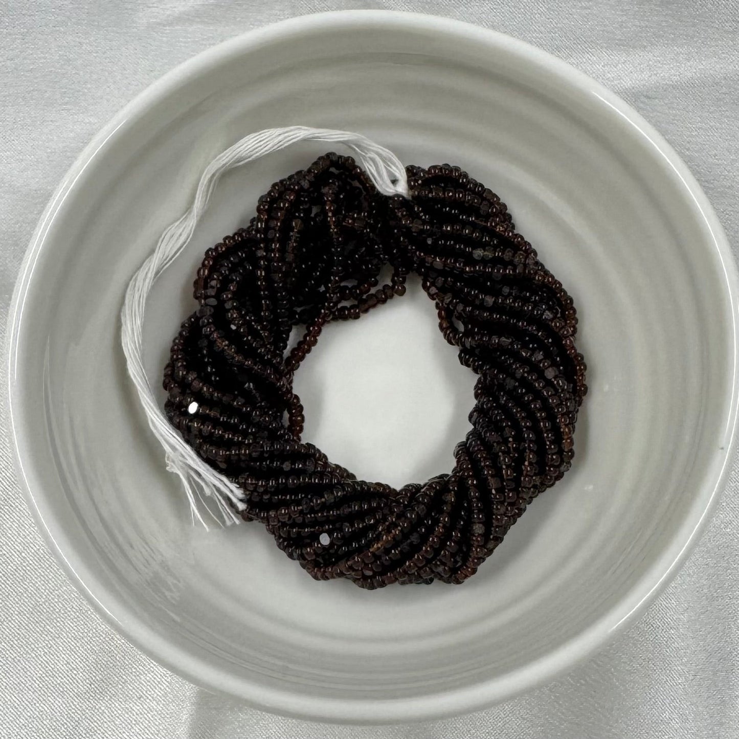 11/0 Charlotte Cut Seed Bead- Smoked Topaz Brown Transparent  *10g Hank* India Sheen Charlotte Cut Seedbeads