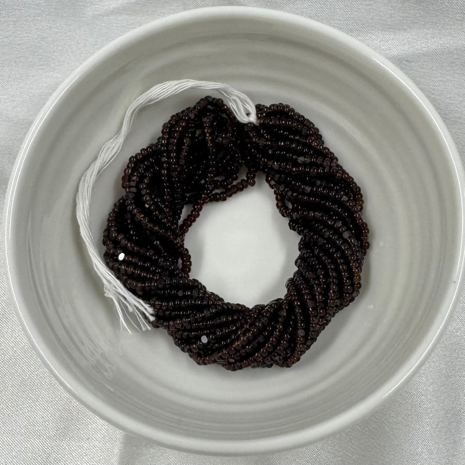 11/0 Charlotte Cut Seed Bead- Smoked Topaz Brown Transparent  *10g Hank* India Sheen Charlotte Cut Seedbeads