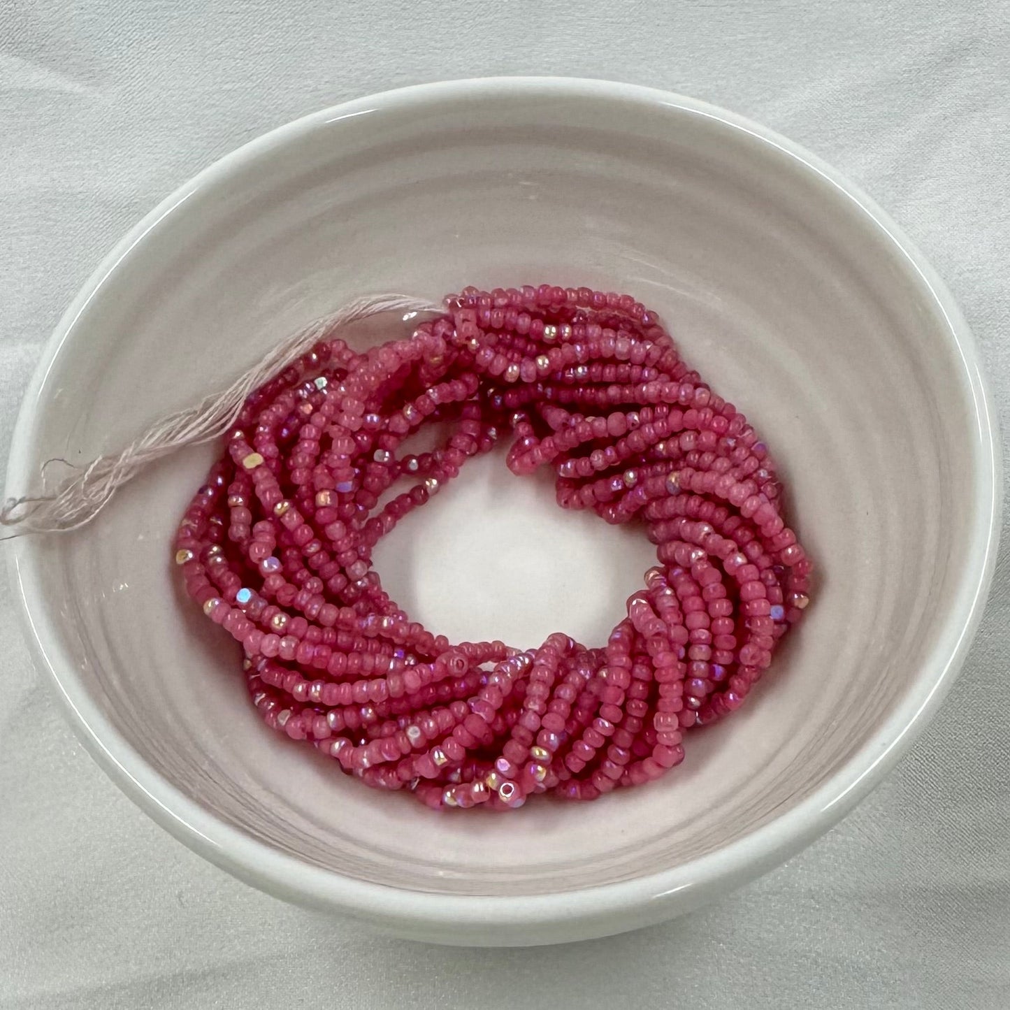 11/0 Charlotte Cut Seed Bead - Patina Opal Neon Red AB 10g India Sheen Charlotte Cut Seedbeads