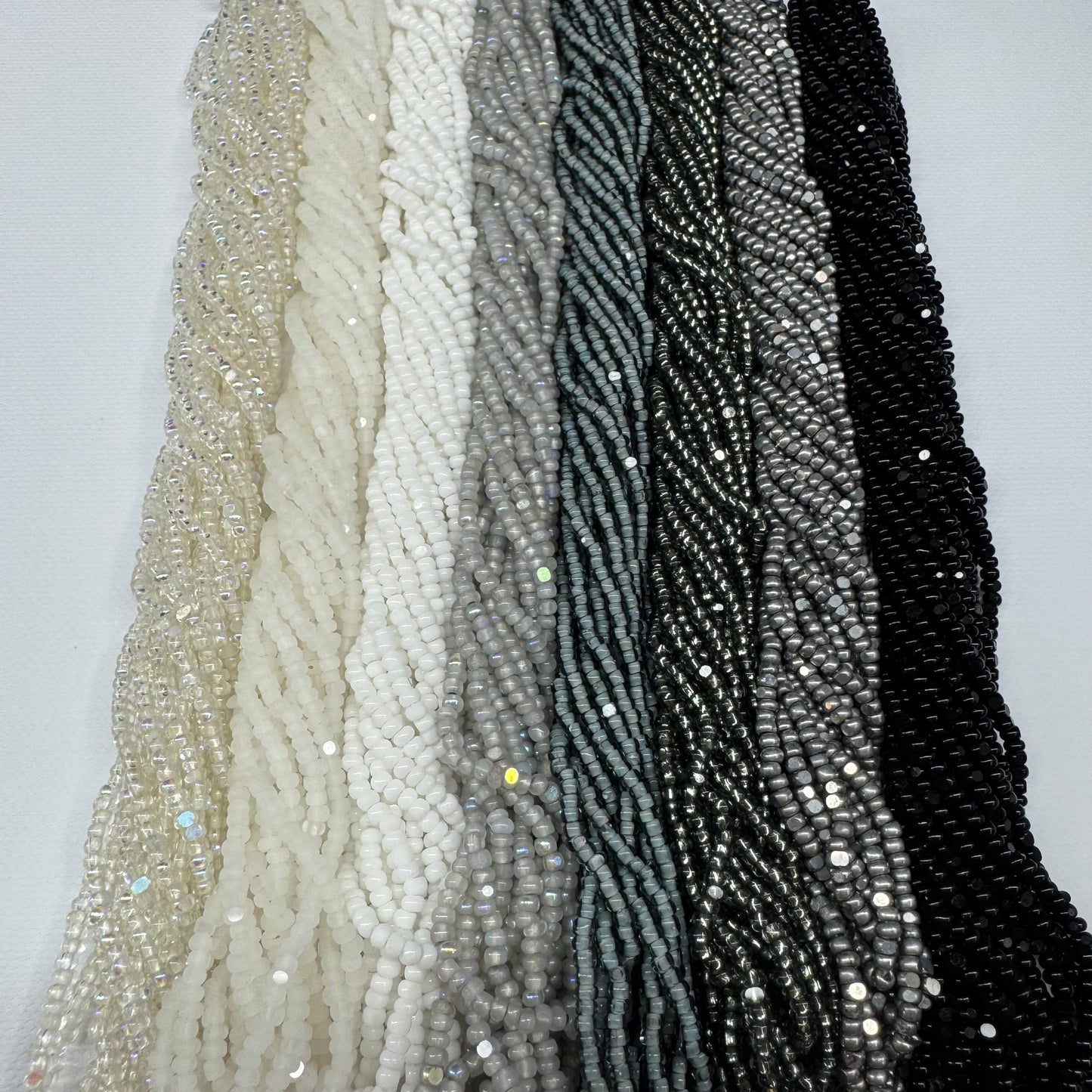 “Smoked Ash” 8 - 11/0 Charlotte Cut Sundaylace Creations & Bling