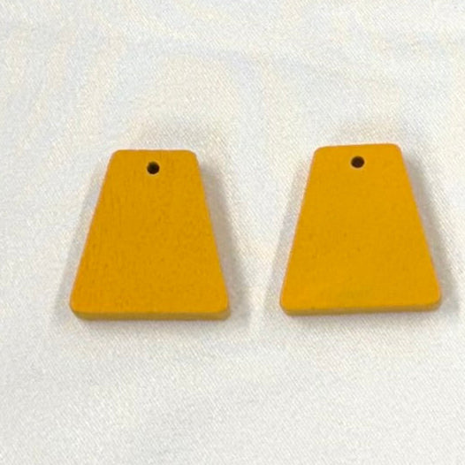 19*20mm "Paint Me" Rectangle Trapezoid Gem, sew on, Wood Gem (Sold in pair) Sundaylace Creations & Bling