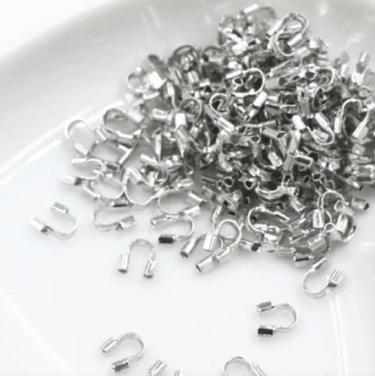 4*5mm Rhodium Wire Guardians, Metal Findings *200pcs Sundaylace Creations & Bling