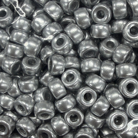 6mm Preciosa Glass Mini Crow Beads - Metallic Silver  (500pcs) 6/0 Pony Beads