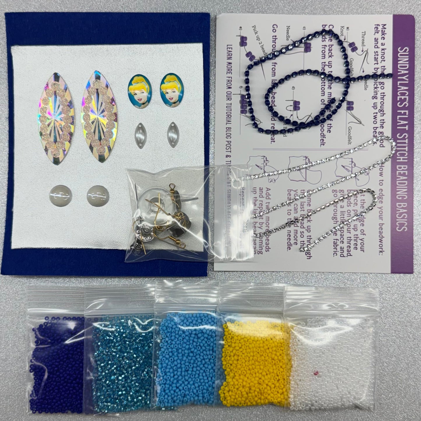 "Glass Slipper" Themed Beaded Earring Starter Kits, Promotional Sundaylace Creations & Bling
