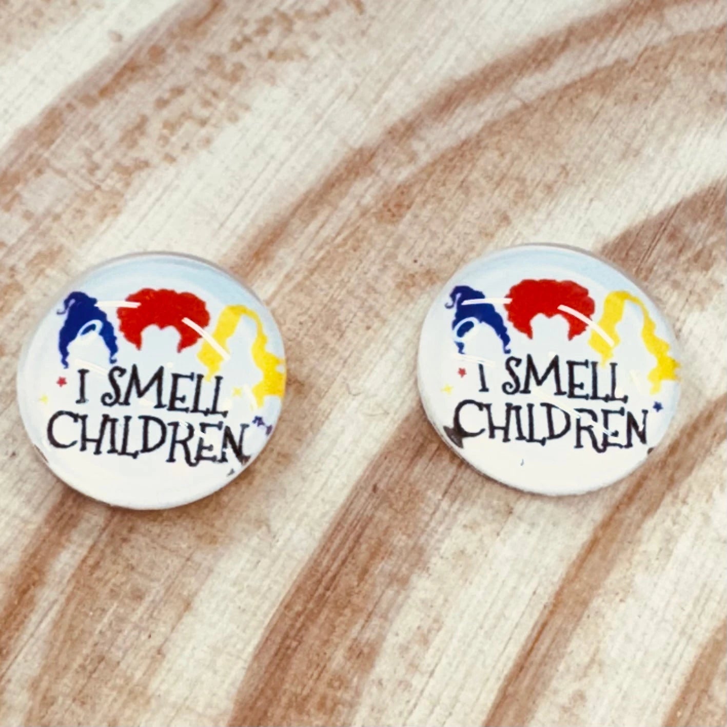 14mm "I smell Children" Halloween centres (sold in pair) Sundaylace Creations & Bling