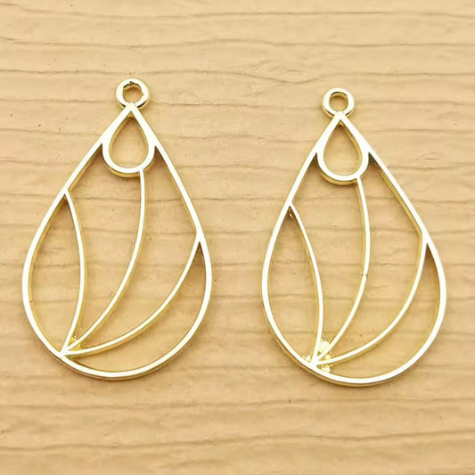 19*31mm Waterdrop Pendant Charm (Sold in Pair) Sundaylace Creations & Bling