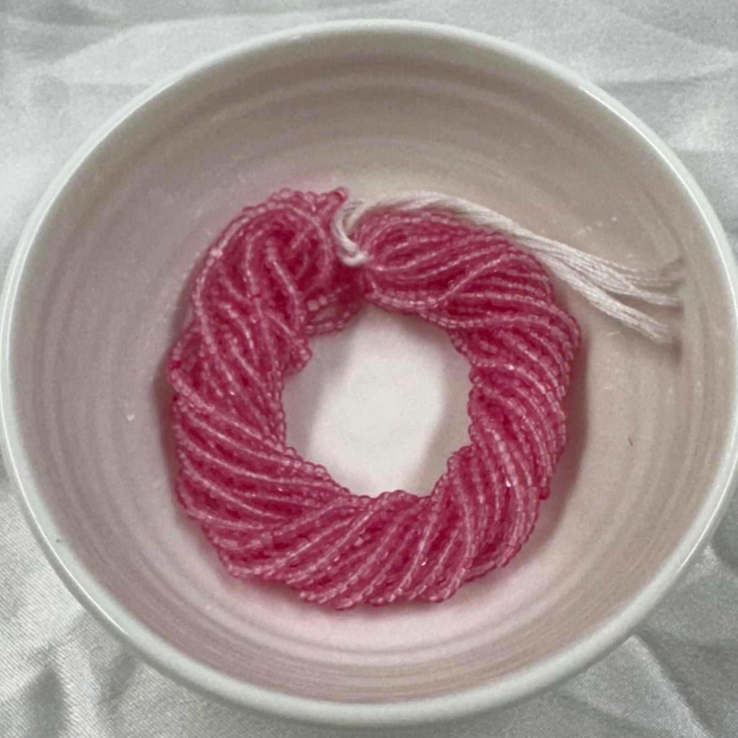 11/0 Charlotte Cut Seed Bead - Rose Transparent (Dyed) *10g Hank* India Sheen Charlotte Cut Seedbeads