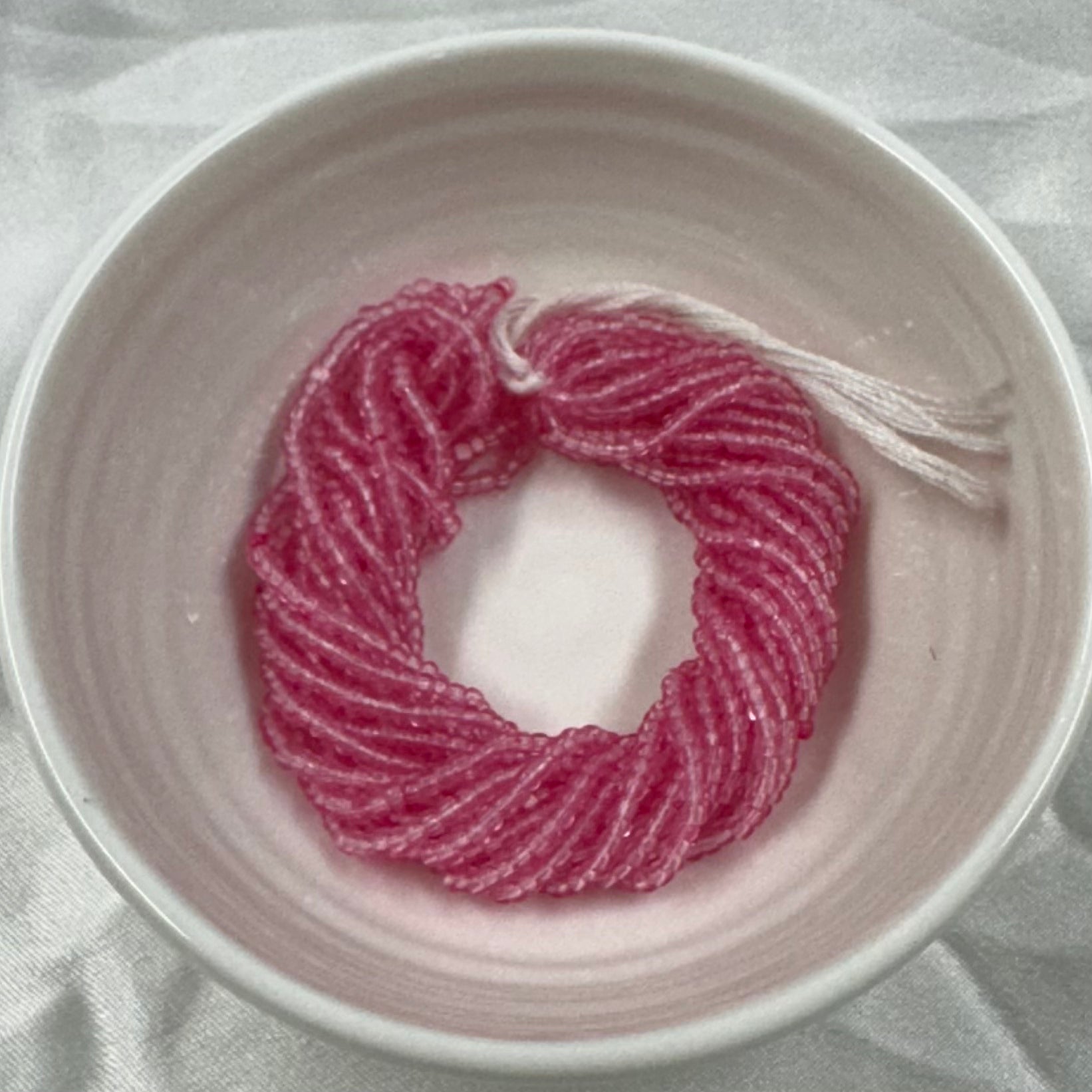 11/0 Charlotte Cut Seed Bead - Rose Transparent (Dyed) *10g Hank* India Sheen Charlotte Cut Seedbeads