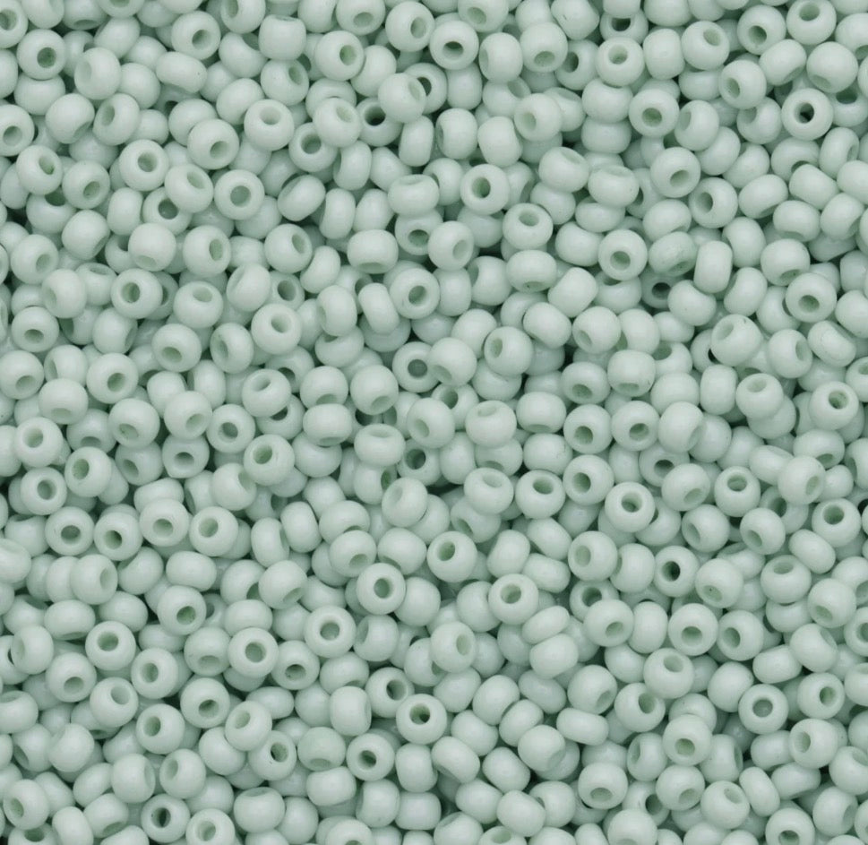 10/0 Light Pastel Spring Meadow Green Solgel Opaque, Preciosa Seed Beads *NEW* (22g) 10/0 Preciosa Seed Beads