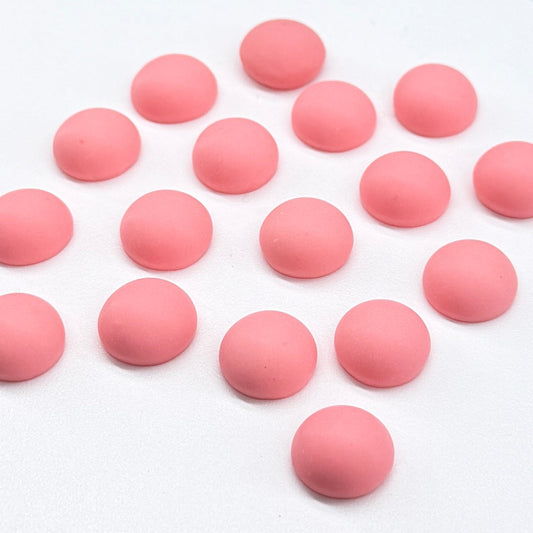 12mm Rose Pink Matte Dome (Sold in Pair) Sundaylace Creations & Bling