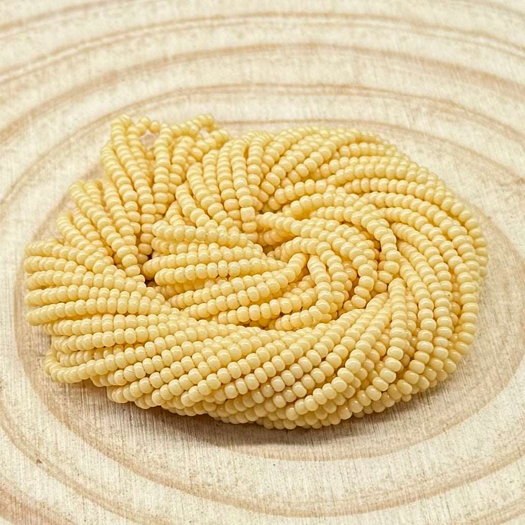 11/0 Tan-Beige Opaque, Preciosa Seed Bead *Hank 11/0 Preciosa Seed Beads