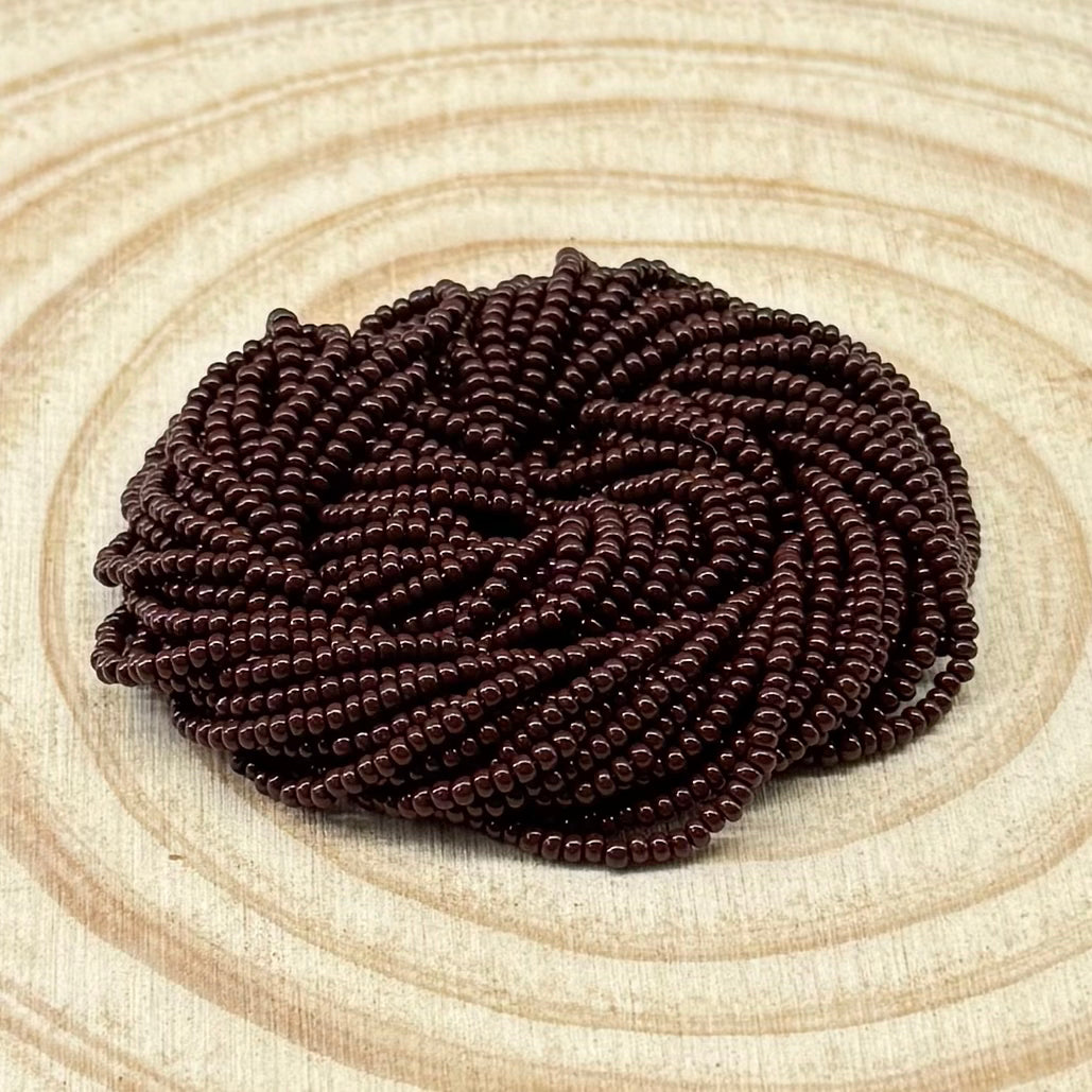 11/0 Chocolate Brown Opaque, Preciosa Seed Bead *Hank 11/0 Preciosa Seed Beads