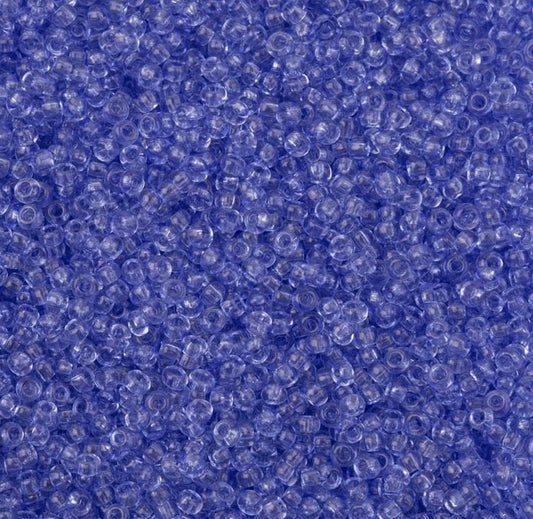 11/0 Blue Solgel Crystal Dyed Transparent, Preciosa Seed Bead (22g) 11/0 Preciosa Seed Beads
