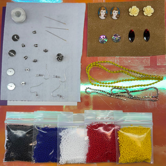 "Belle" Themed Beaded Earring Starter Kits, Promotional Sundaylace Creations & Bling