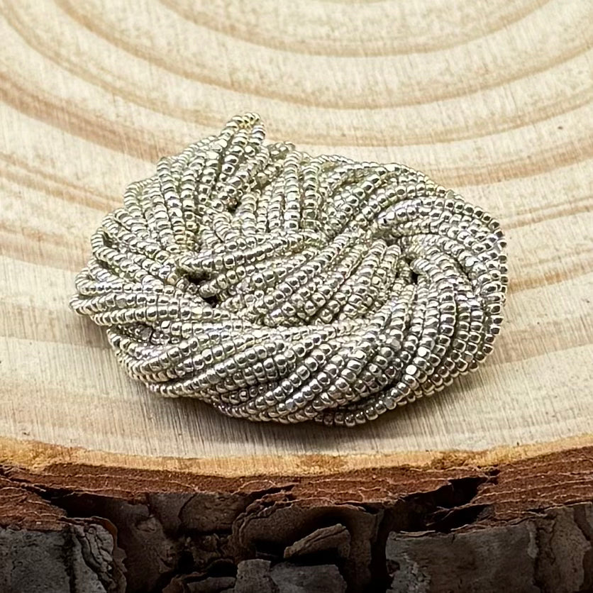 13/0 Charlotte Cut Beads - Terra Metallic Silver *Hank 13/0 Seed Beads