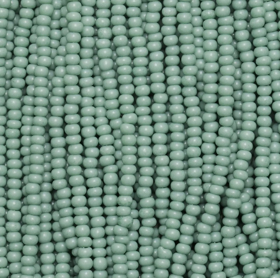 11/0 Robin Blue Chalk Solgel Opaque, Preciosa Seed Bead *Hank* 11/0 Preciosa Seed Beads
