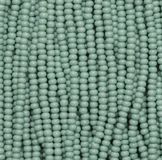 11/0 Robin Blue Chalk Solgel Opaque, Preciosa Seed Bead *Hank* 11/0 Preciosa Seed Beads