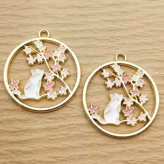 25mm Side Facing Cat Pendent Charm (Sold in Pair) Sundaylace Creations & Bling