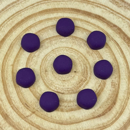 15mm Purple Tumbled Textured Matte Dome Round, Glue on, Resin Gems (Sold in Pair) Resin Gems