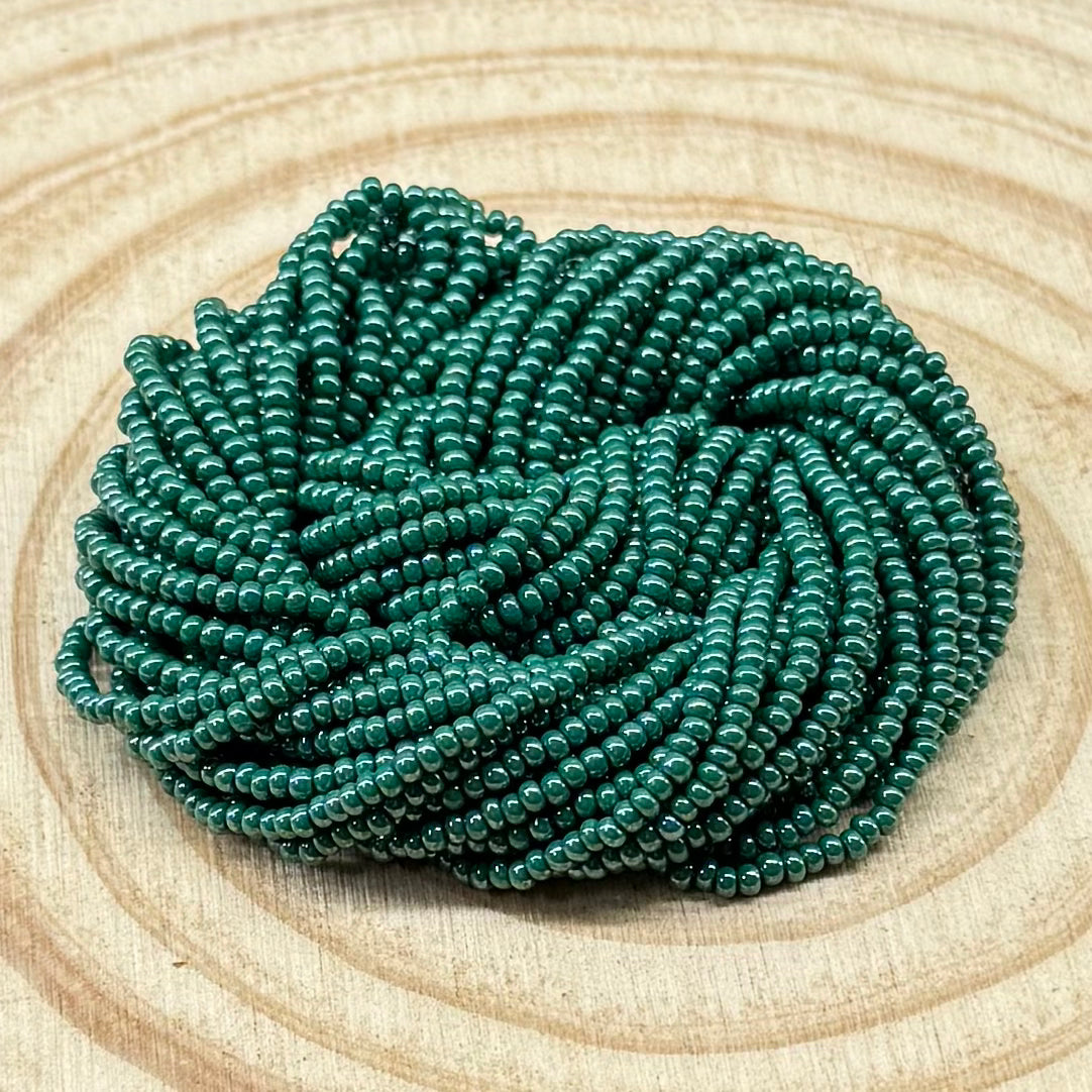 10/0 Dark Green Sfinx Dark Green, Preciosa Seed Bead *Hank 10/0 Preciosa Seed Beads