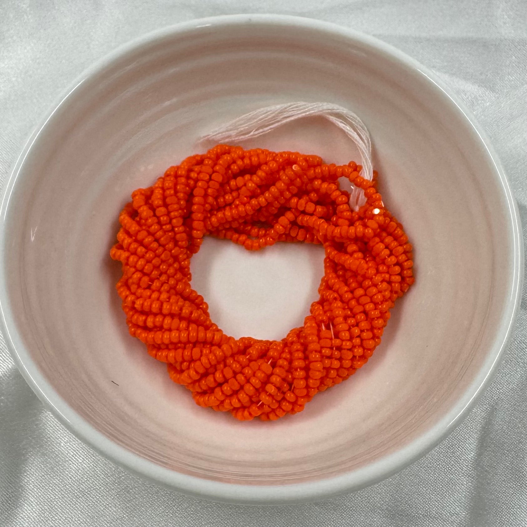 11/0 Charlotte Cut Seed Bead- Opaque Orange *10g Hank* India Sheen Charlotte Cut Seedbeads