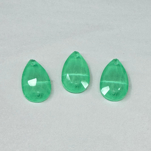 17*28mm Mocha Mint Green Teardrop shaped, Sew on, Strass Fancy Glass Gems (Sold in Pair) Fancy Glass Gems