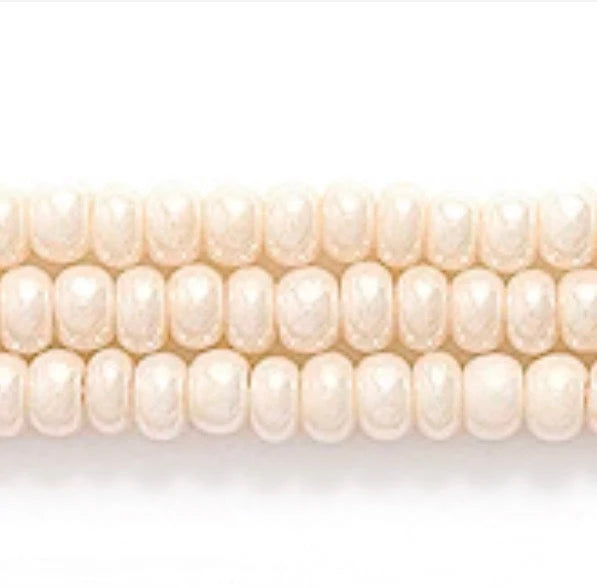 11/0 Charlotte Cut Czech Seed Bead- Opaque  Pearl Eggshell Sundaylace Creations & Bling