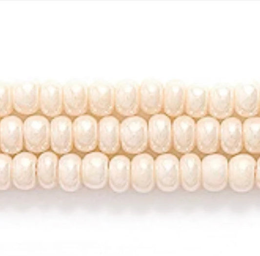 11/0 Charlotte Cut Czech Seed Bead- Opaque  Pearl Eggshell Sundaylace Creations & Bling