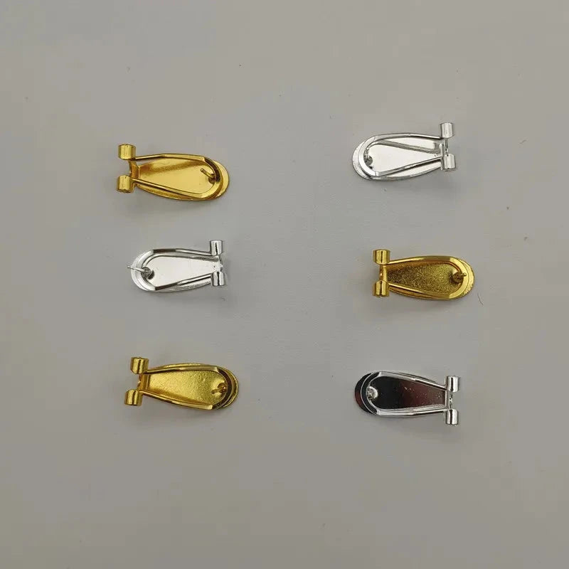 8.5*18.5mm HIGH QUALTY Silver, Fingernail Lever back Earring Posts, Findings Studs, (Sold in Pair) Sundaylace Creations & Bling