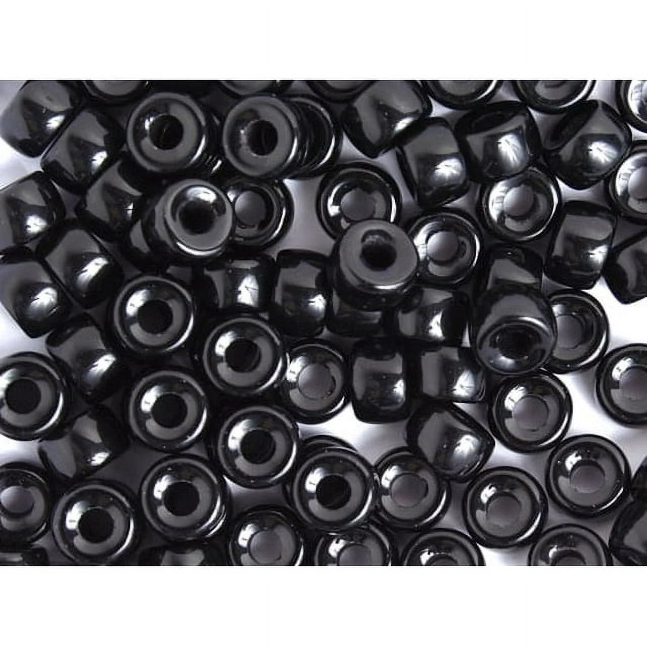 6mm Preciosa Glass Mini Crow Beads - Opaque Black  (500pcs) 6/0 Pony Beads