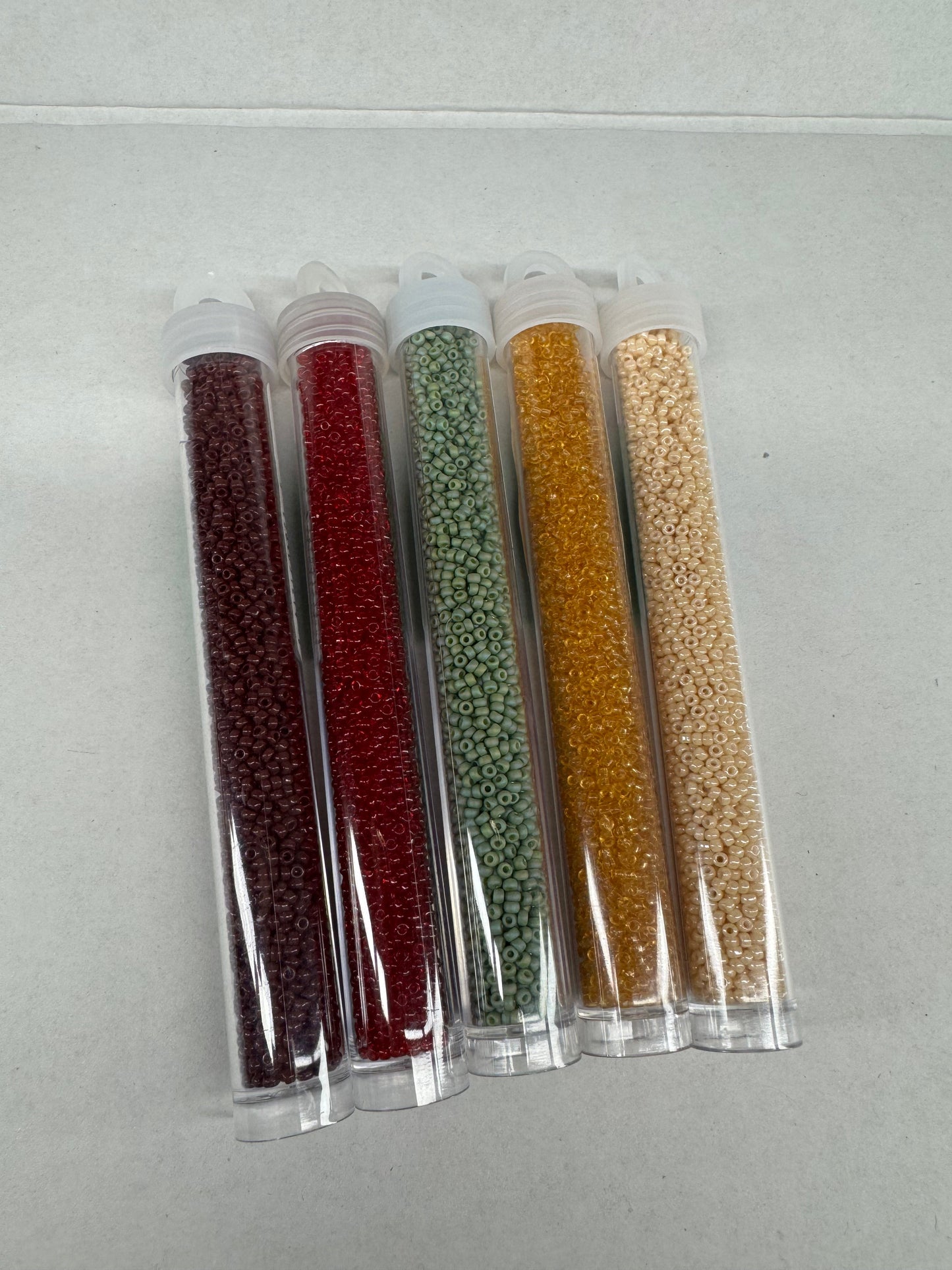 "Autumn Glow" 5 x Size 11/0 Miyuki Seed Beads, 22g, Promotions 11/0 Japanese Seed Beads