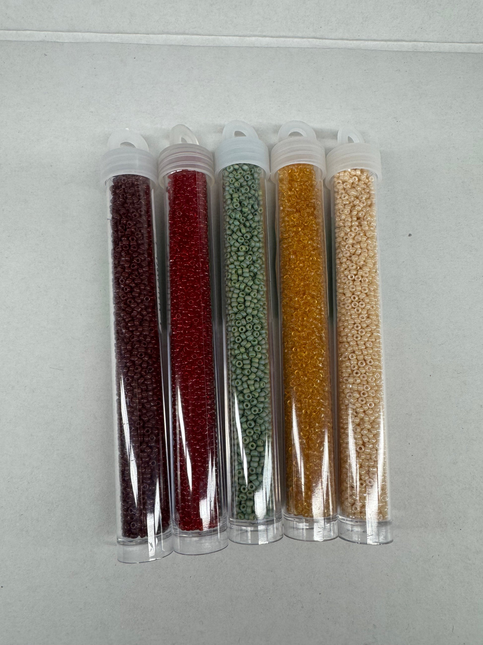 "Autumn Glow" 5 x Size 11/0 Miyuki Seed Beads, 22g, Promotions 11/0 Japanese Seed Beads
