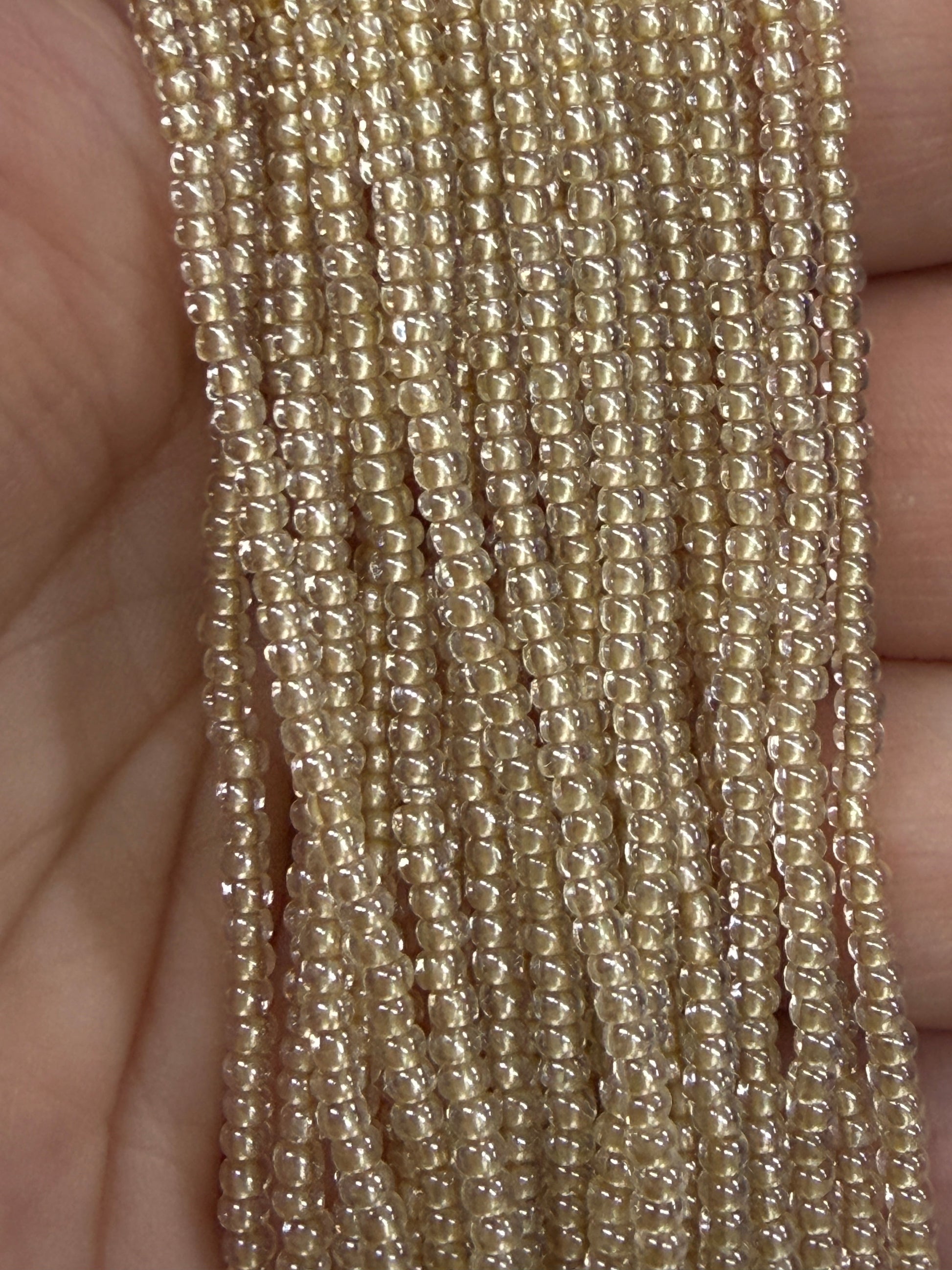 10/0 Golden Beige Luster Solgel, Preciosa Seed Beads *Hank 10/0 Preciosa Seed Beads