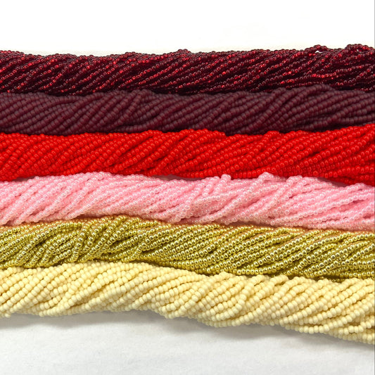 Cupid Bow Pink Valentine HANK 11/0 Seedbead Palette set, Spring Promotions Sundaylace Creations & Bling