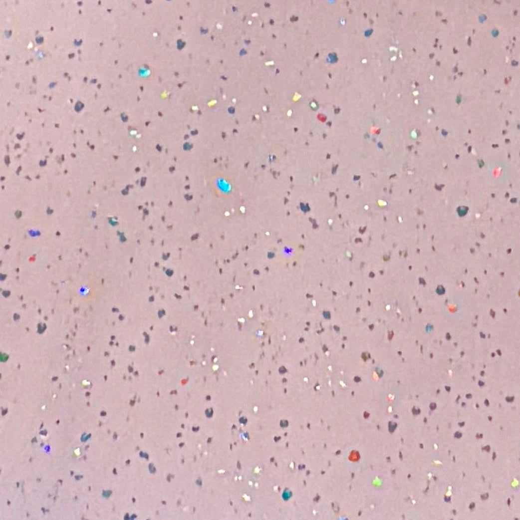 20*30cm Holographic Foil Dots on Matte Pink Leatherette, Leatherette Sheet Leatherette