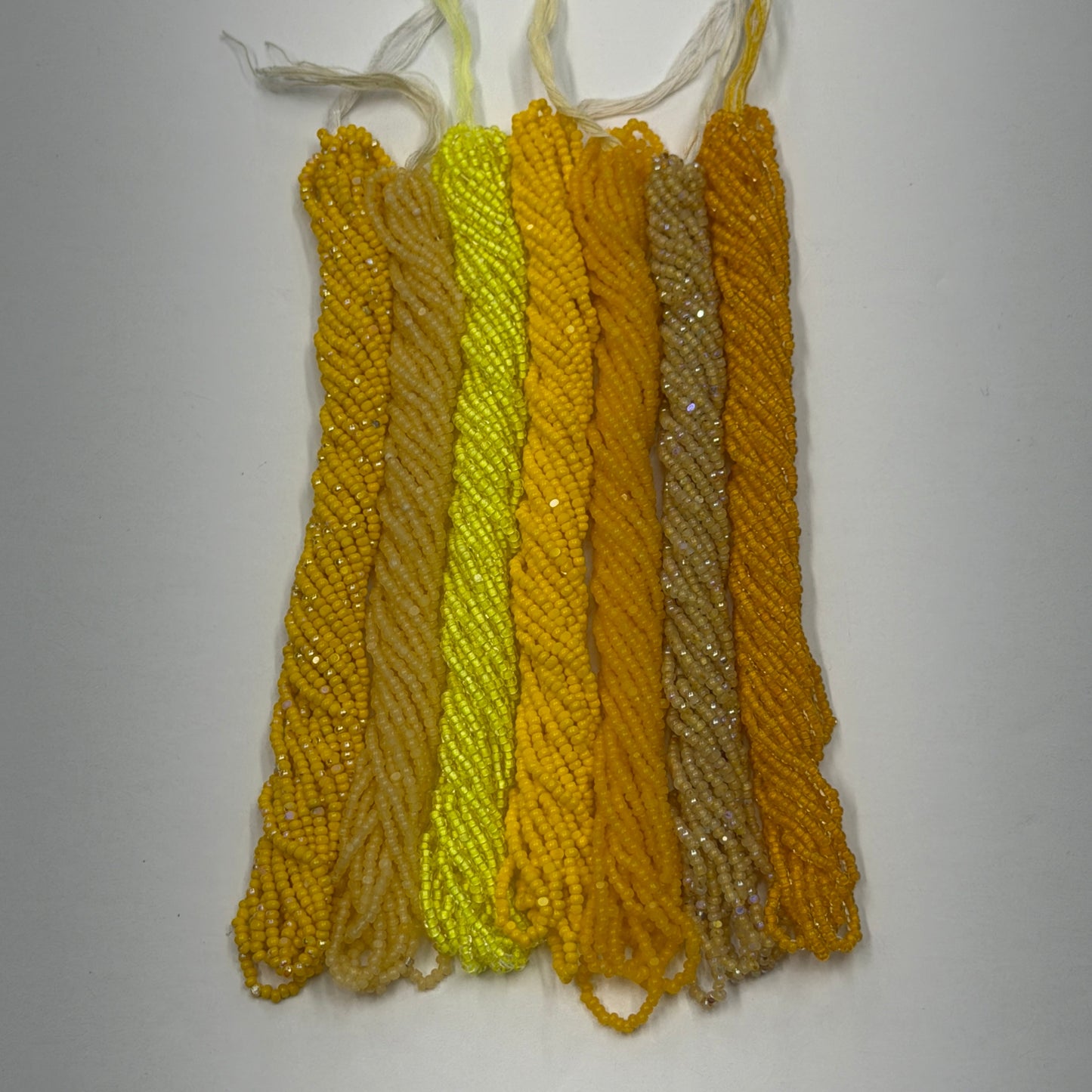 "Sunshine ☀️ Yellow" 7 x Charlotte 10g Hank Set, Promotions India Sheen Charlotte Cut Seedbeads