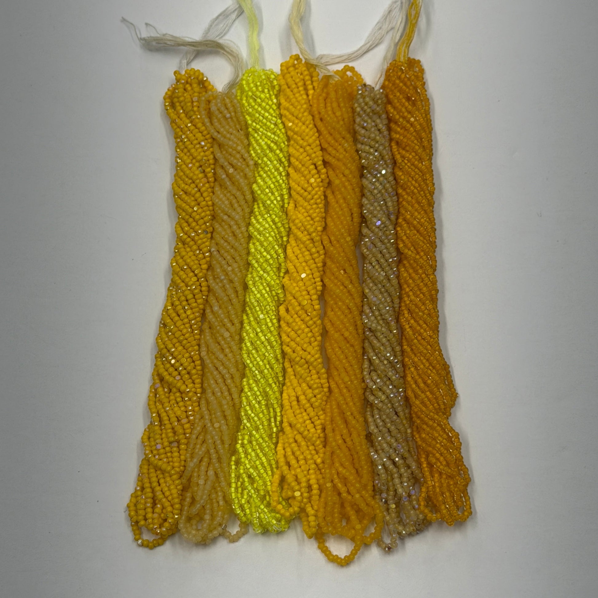 "Sunshine ☀️ Yellow" 7 x Charlotte 10g Hank Set, Promotions India Sheen Charlotte Cut Seedbeads