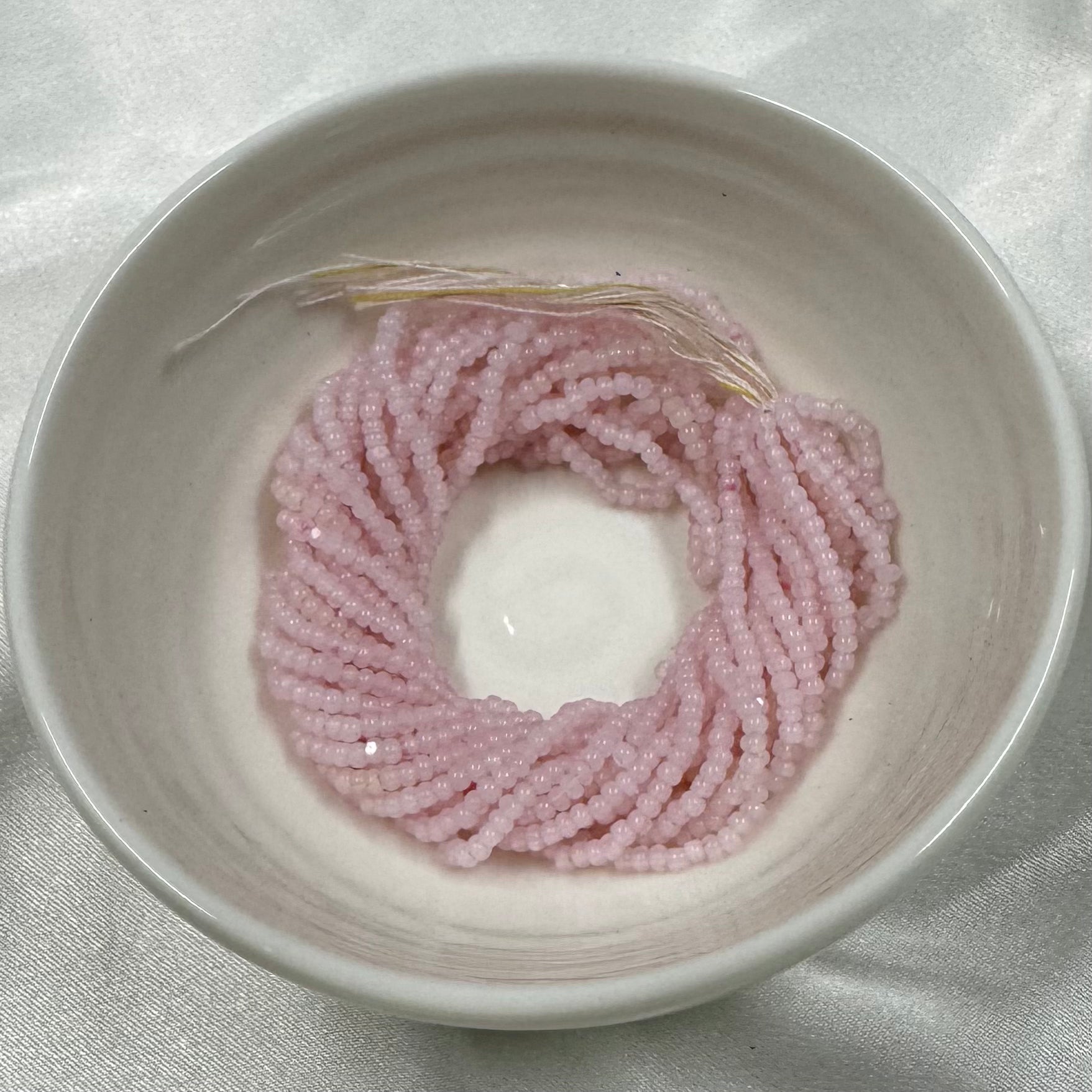 11/0 Charlotte Cut Seed Bead- Opal Rose Water *10g Hank* India Sheen Charlotte Cut Seedbeads