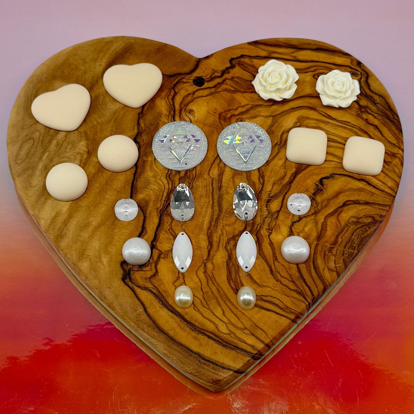 "White Castle" 10 Pairs of Resin Gem Set, Promotions Sundaylace Creations & Bling