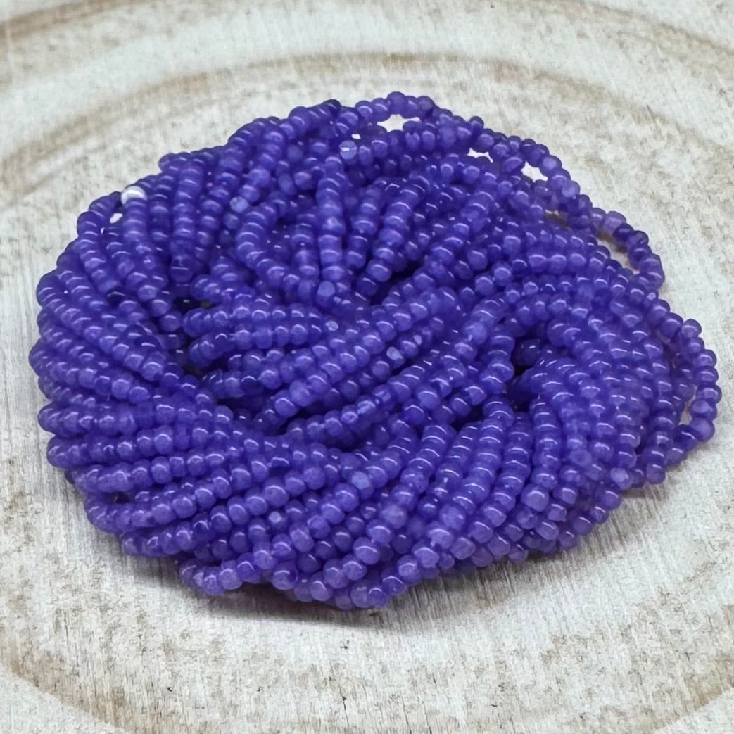 13/0 Charlotte Cut Seed Bead - Opal Tanzanite Purple *Hank India Sheen Charlotte Cut Seedbeads