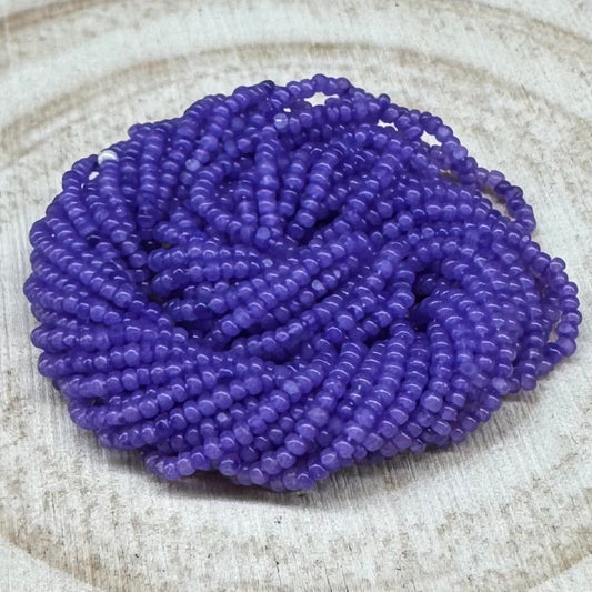 13/0 Charlotte Cut Seed Bead - Opal Tanzanite Purple *Hank India Sheen Charlotte Cut Seedbeads