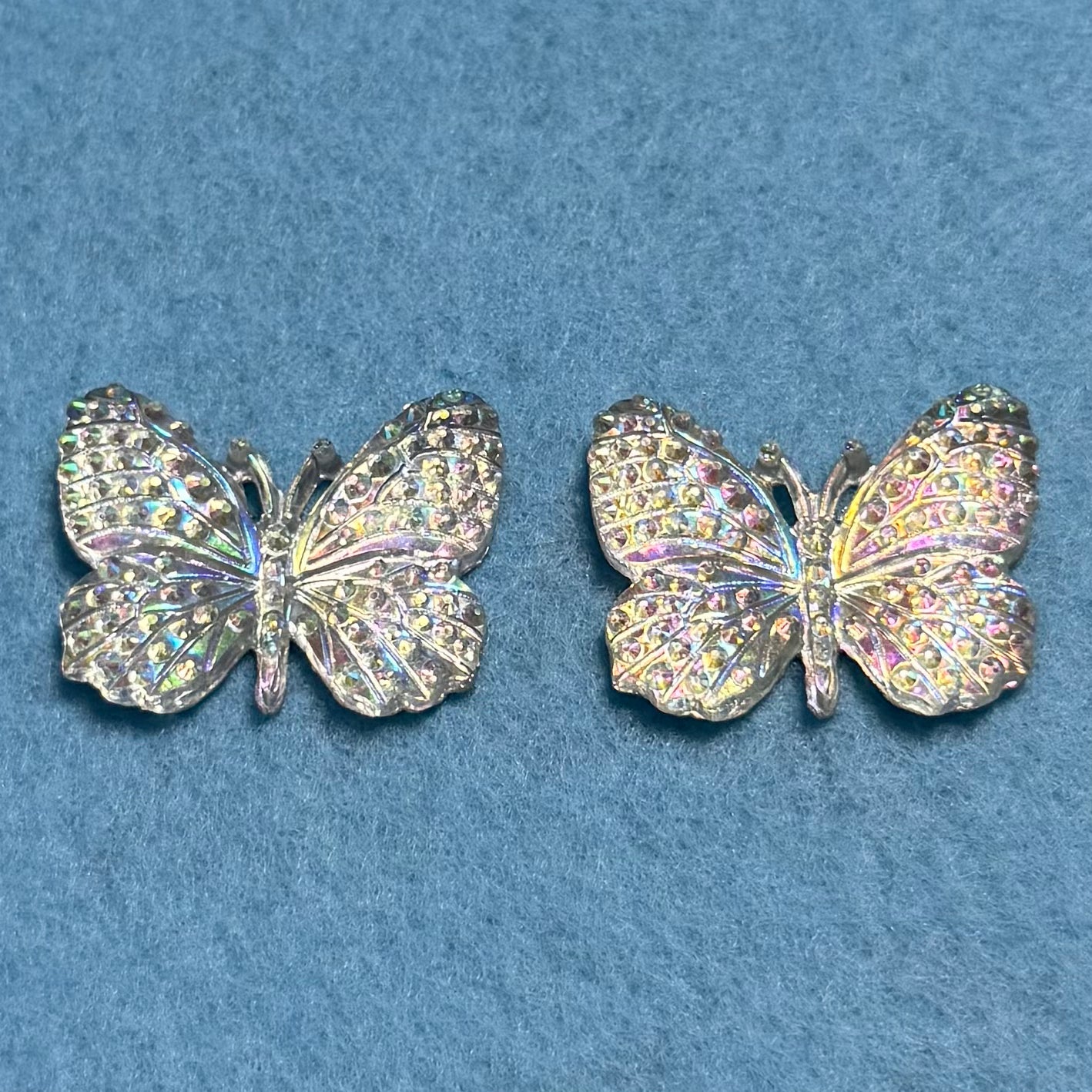 30*23mm Clear AB Butterfly, Glue On, Resin Gem (Sold in Pair) Sundaylace Creations & Bling