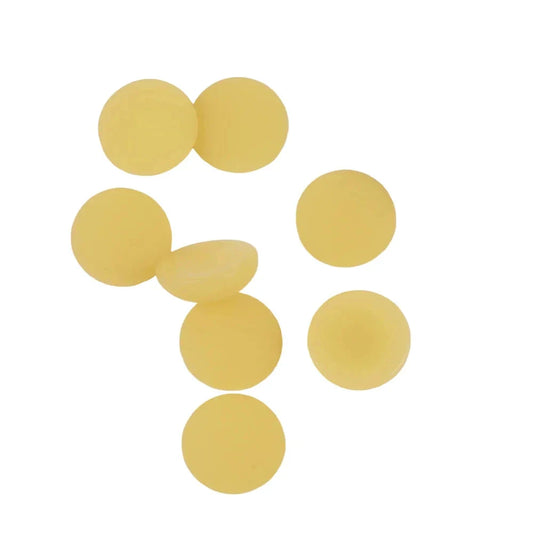 19mm Pineapple Yellow Jelly Matte Pastel Round Resin Gem