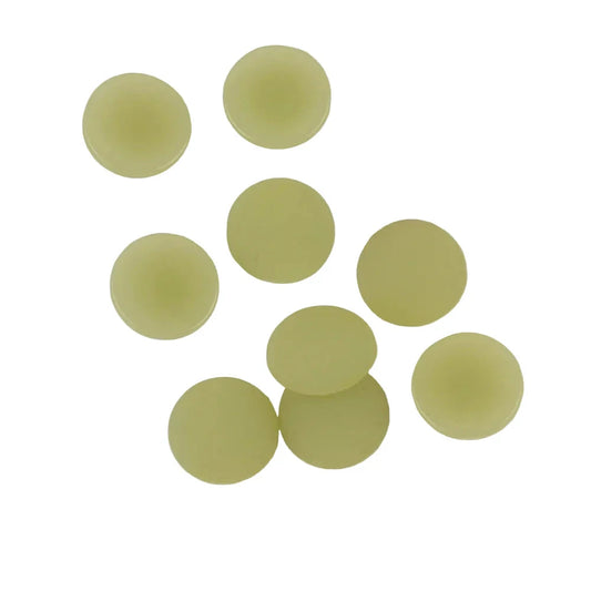 19mm Lime Light Green Jelly Matte Pastel Round Resin Gem