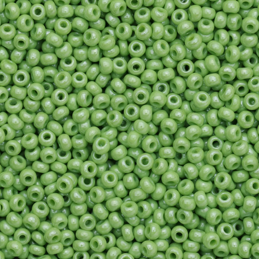 10/0 Pale Green Luster Opaque, Preciosa Seed Beads