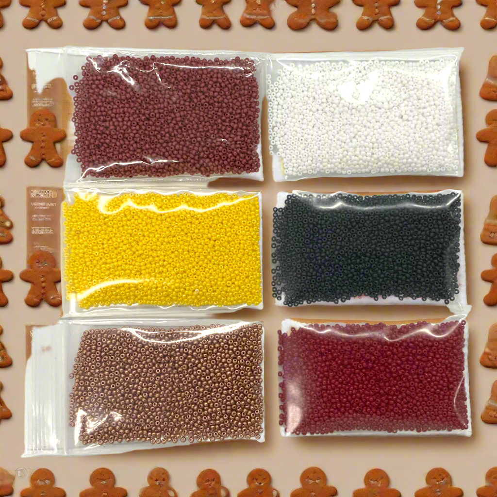 Gingerbread Seed Bead Set, 6 x 11/0 Czech Seedbeads (22g) Promotions