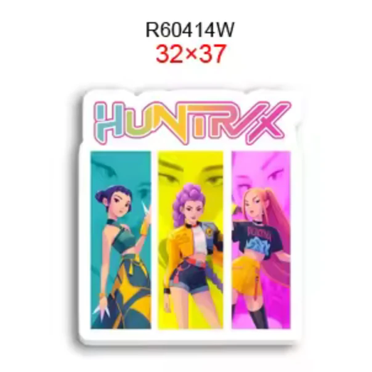 32*37mm Huntrix Square Kpop Demon Hunter Acrylic, Glue on, Resin Gem (Sold In Pair) Resin Gems