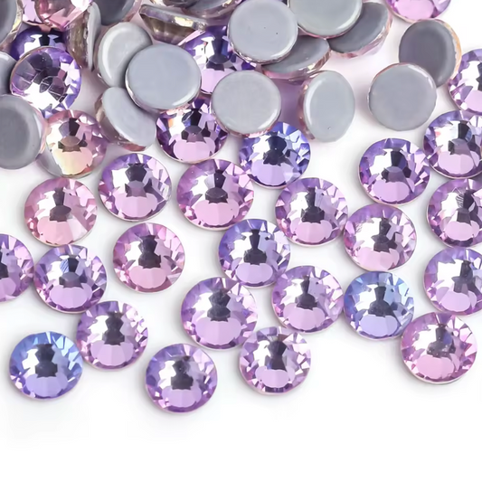 SS30 Light Violet Flame Flatback Rivoli, Glue on, Glass Gems (Sold in 288 pcs) Glass Gems