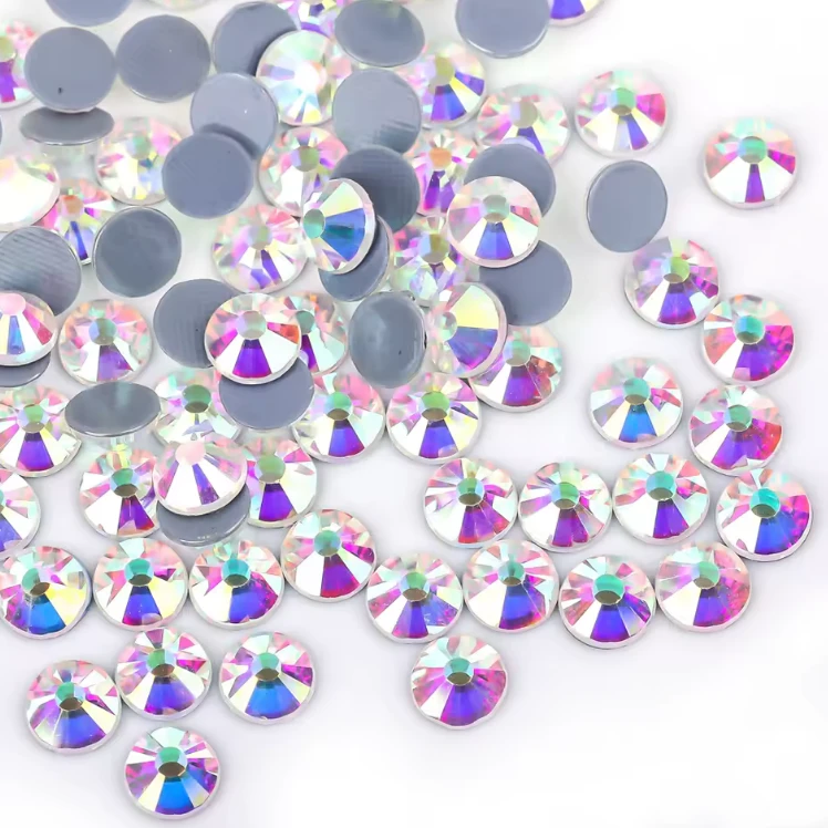 SS30 AB Flatback Rivoli, Glue on, Glass Gems (Sold in 288 pcs) Glass Gems